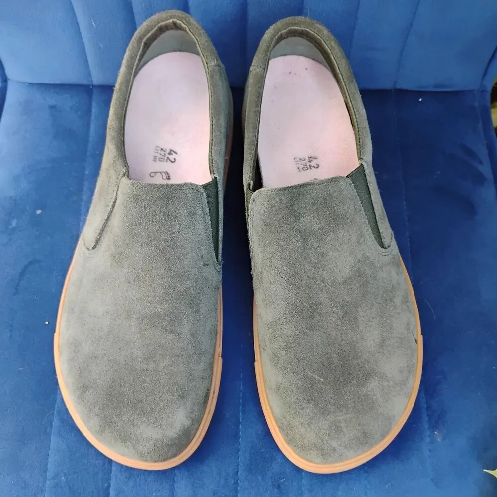Birkenstock Oswego Suede Leather Slip On Shoes Thyme Green Size 42 M9 L11 Loafer